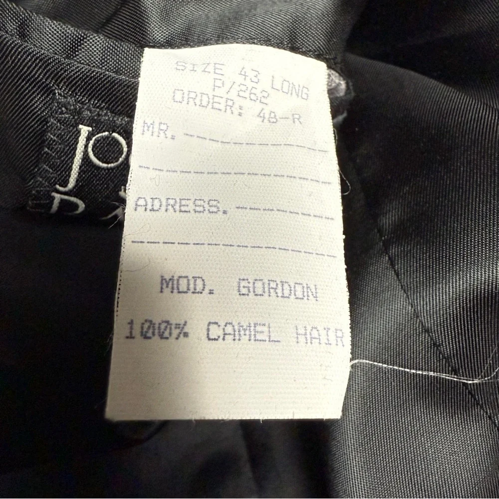 Jos A Bank Blazer Mens 43L Camel Hair 2 Button Sport Coat Jacket Gordon Black